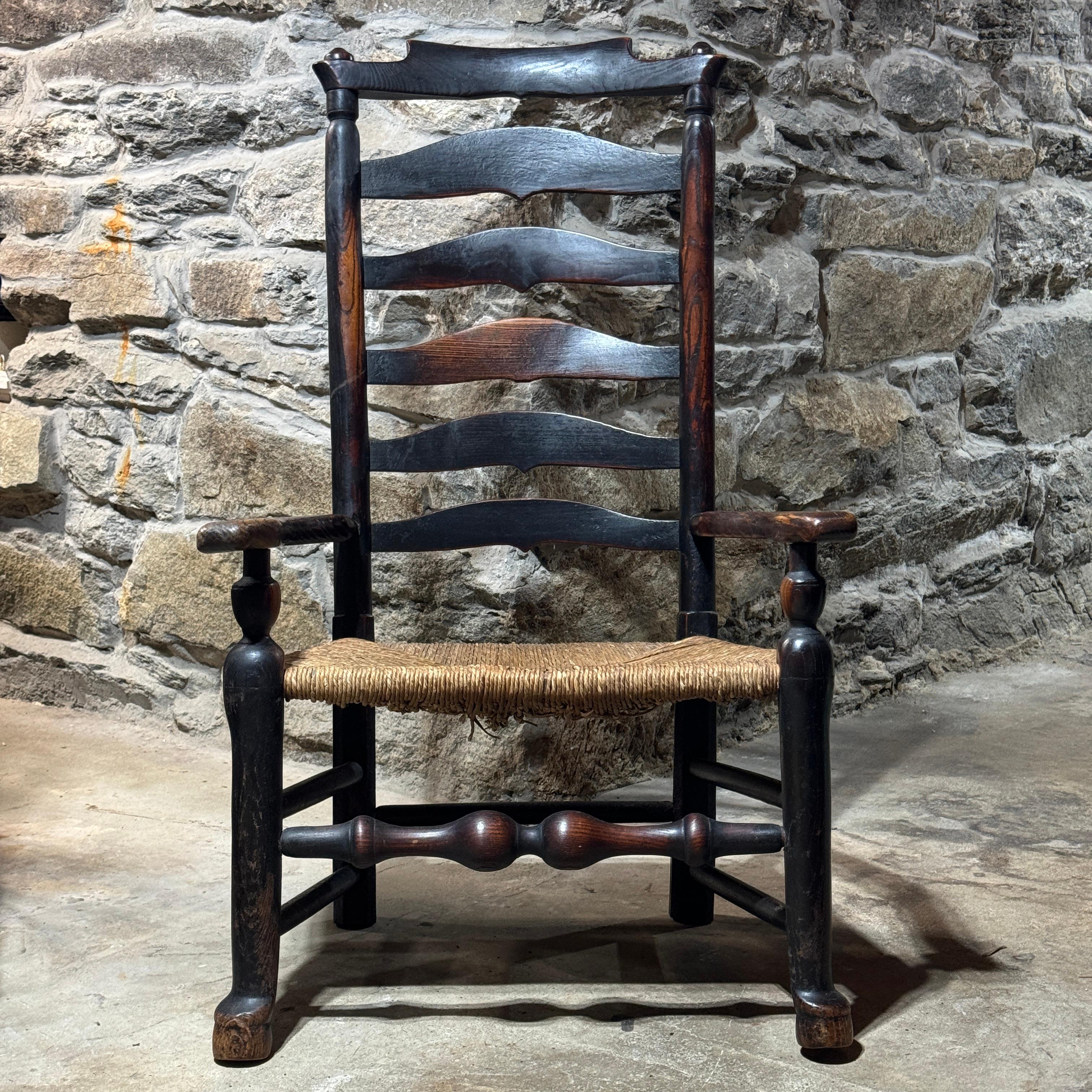 Fireplace Chair, New England, Circa 1750, Beautiful Condition For Sale