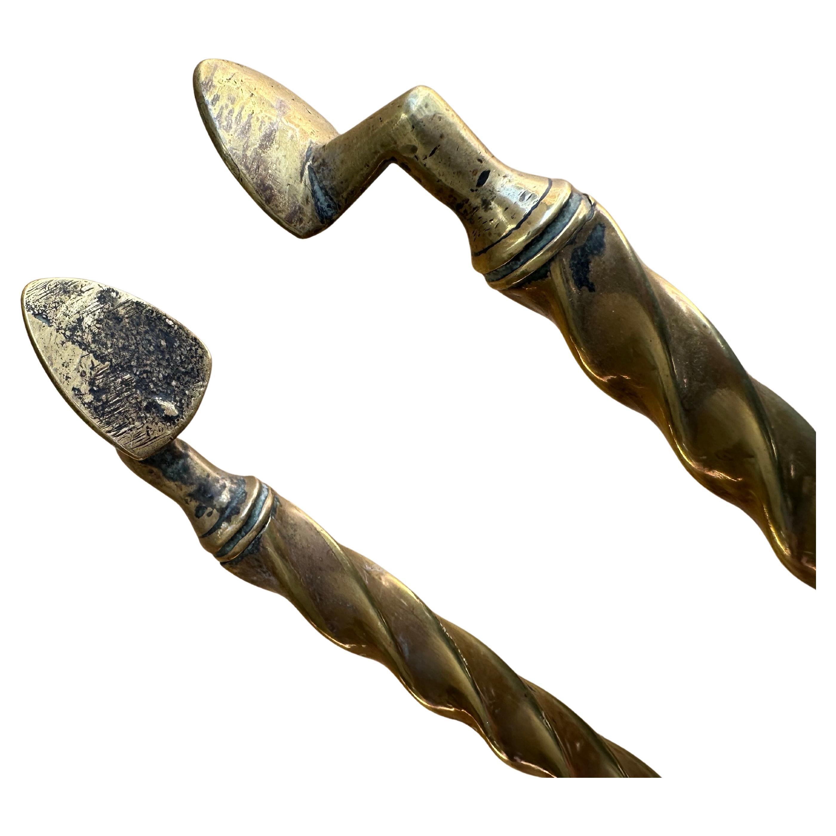 Fireplace Companion Set - 19th Century Decorative Hearth Tools For Sale 1