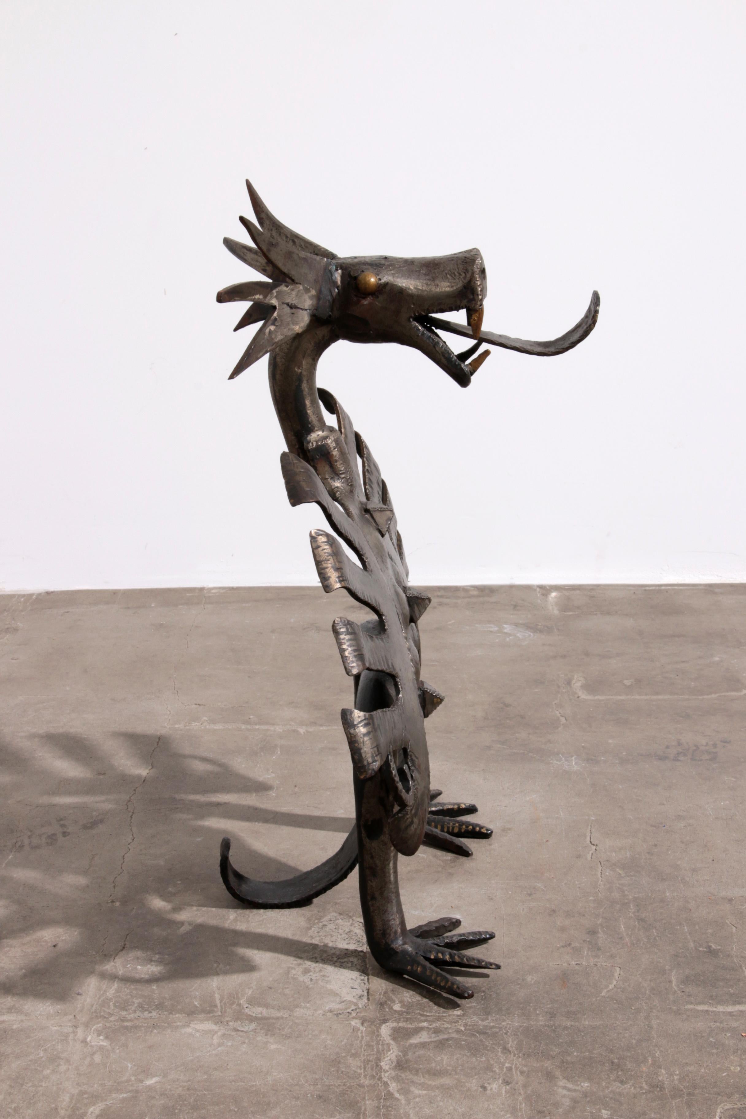 Kamin Drache von Smederij Jan Franssen, 1950er-60er Jahre (Eisen) im Angebot