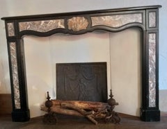 Fireplace 18th Century Noir de Mazy and Saint Rémy Marble