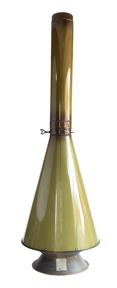 Fireplace, free standing, wood or gas, Green Brown Lancer, circa 1970