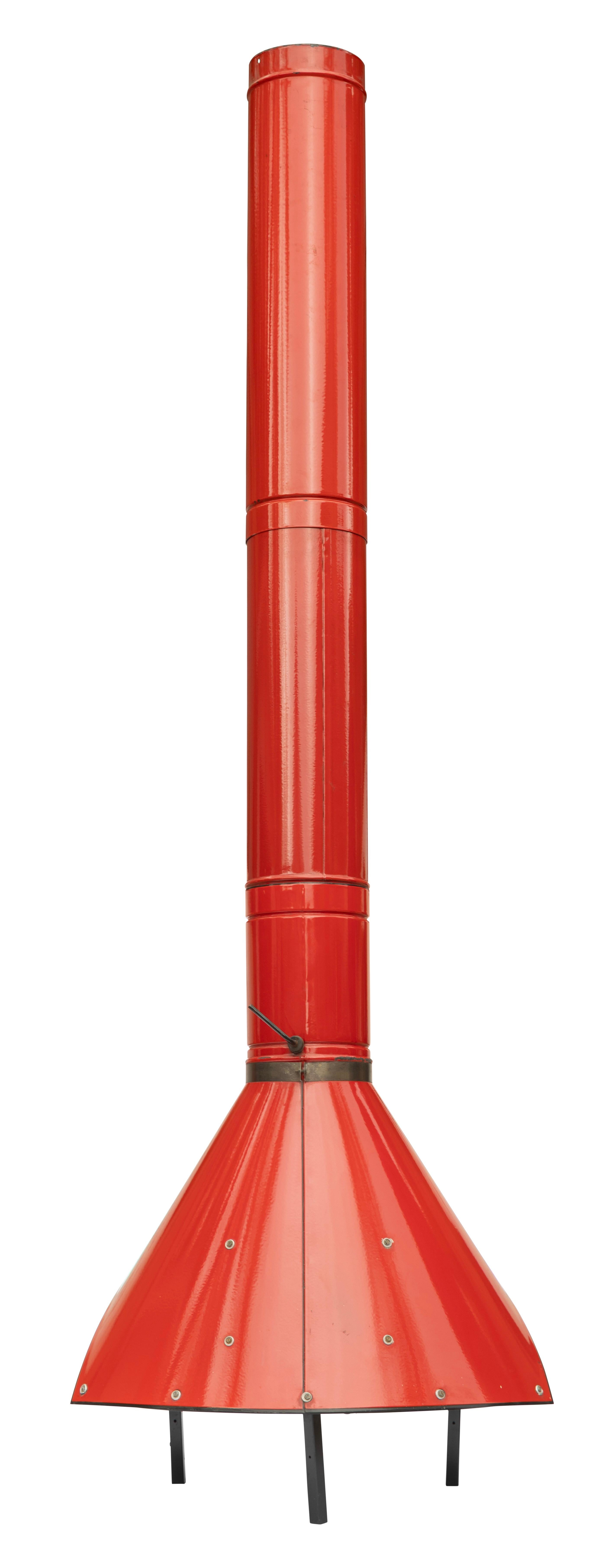 Fireplace Freestanding gas or wood, by Preway Mfg, Red Capri Brand, circa 1970. In condizioni buone in vendita a Madison, WI