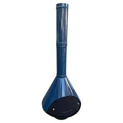 Fireplace, freestanding, mid-century, wood/gas, original cobalt blue color