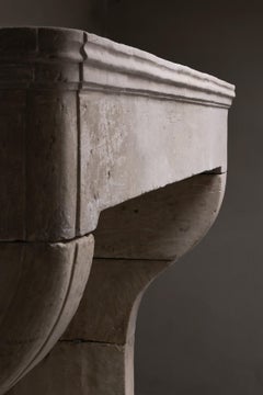 Antique French Fireplace  Countryside  Limestone