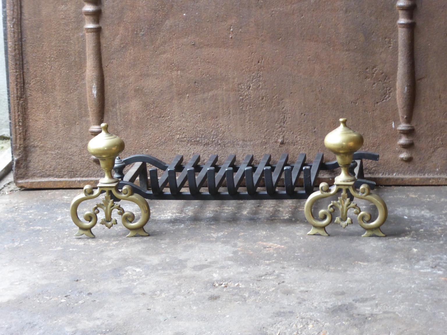 Dutch Fireplace Grate for Andirons, Firedogs For Sale