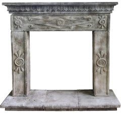 Fireplace in Italian Travertine Marble, 20th Century