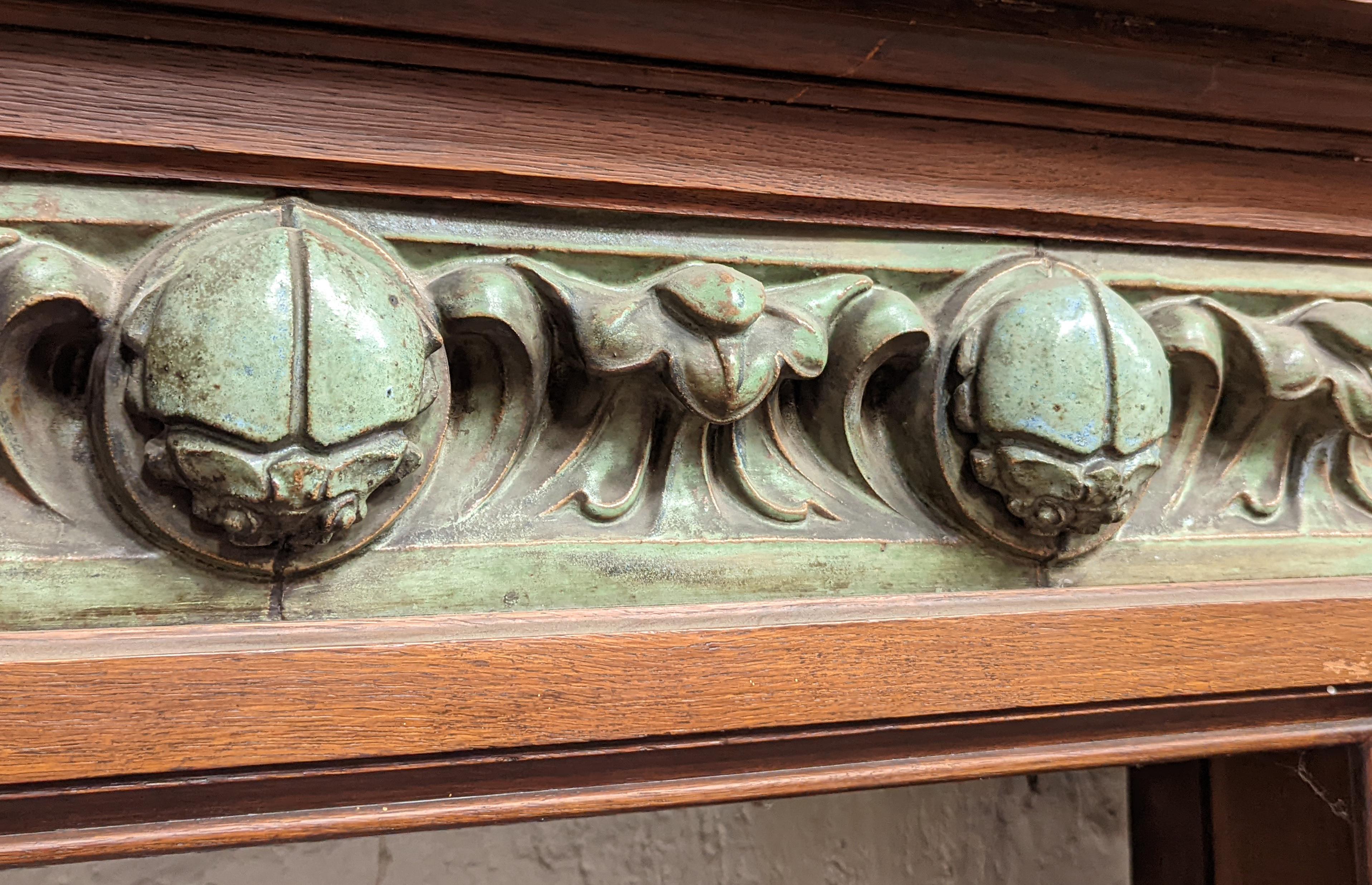 Fireplace in Oak and Green Sandstone, 1904 7