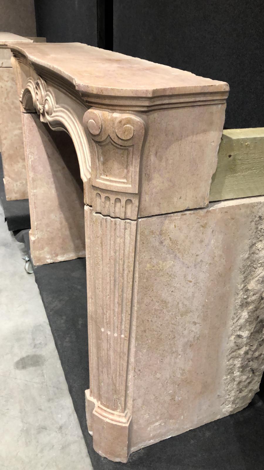 Carved Fireplace Louis XV Style For Sale