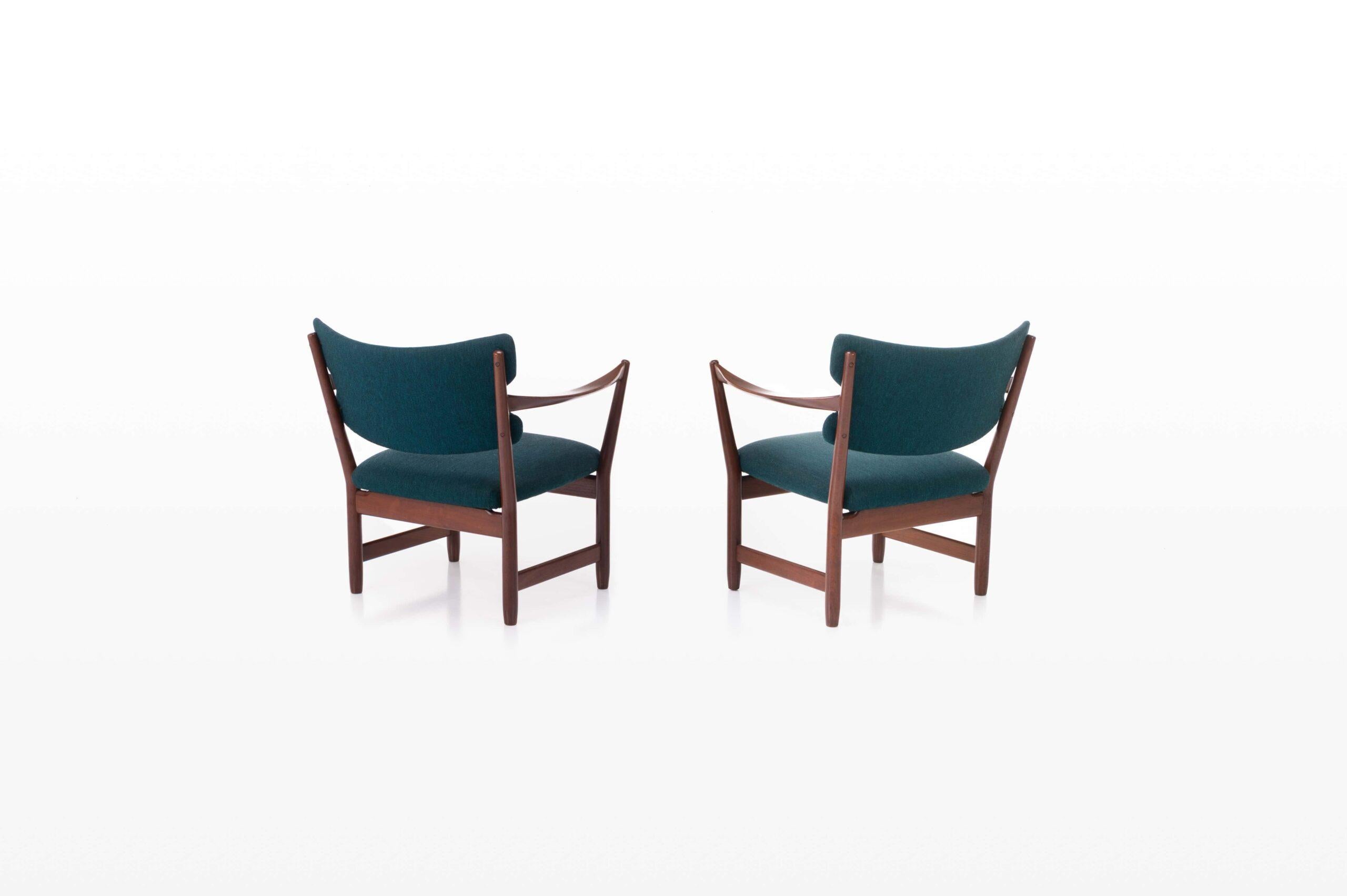Norwegian 'Fireplace' Lounge Chairs by Fredrik Kayser and Adolf Relling for Dokka Møbler