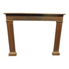 Fireplace Mantel Frame Carved in Oak, 19th Century, France Antique Fireplace Mantel Frame Carved in Oak, 19th Century, France