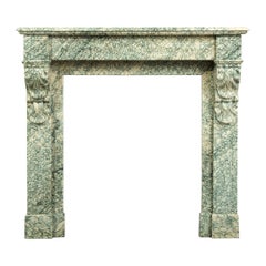 Fireplace Mantel in Vert d'Estours Marble