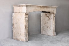 Kaminsims aus französischem Kalkstein, Louis XVI, 19.