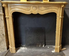 Fireplace Mantle in "Yellow Verona" Marble, France 19th Century