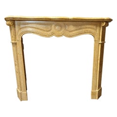 Fireplace Mantle in "Yellow Verona" Marble, France 19th Century