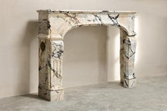 fireplace mantle of Paonazzo marble in style of Louis XIV - 19th century