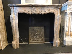 Fireplace mantle Pompadour in "Fior di pesco" marble, France