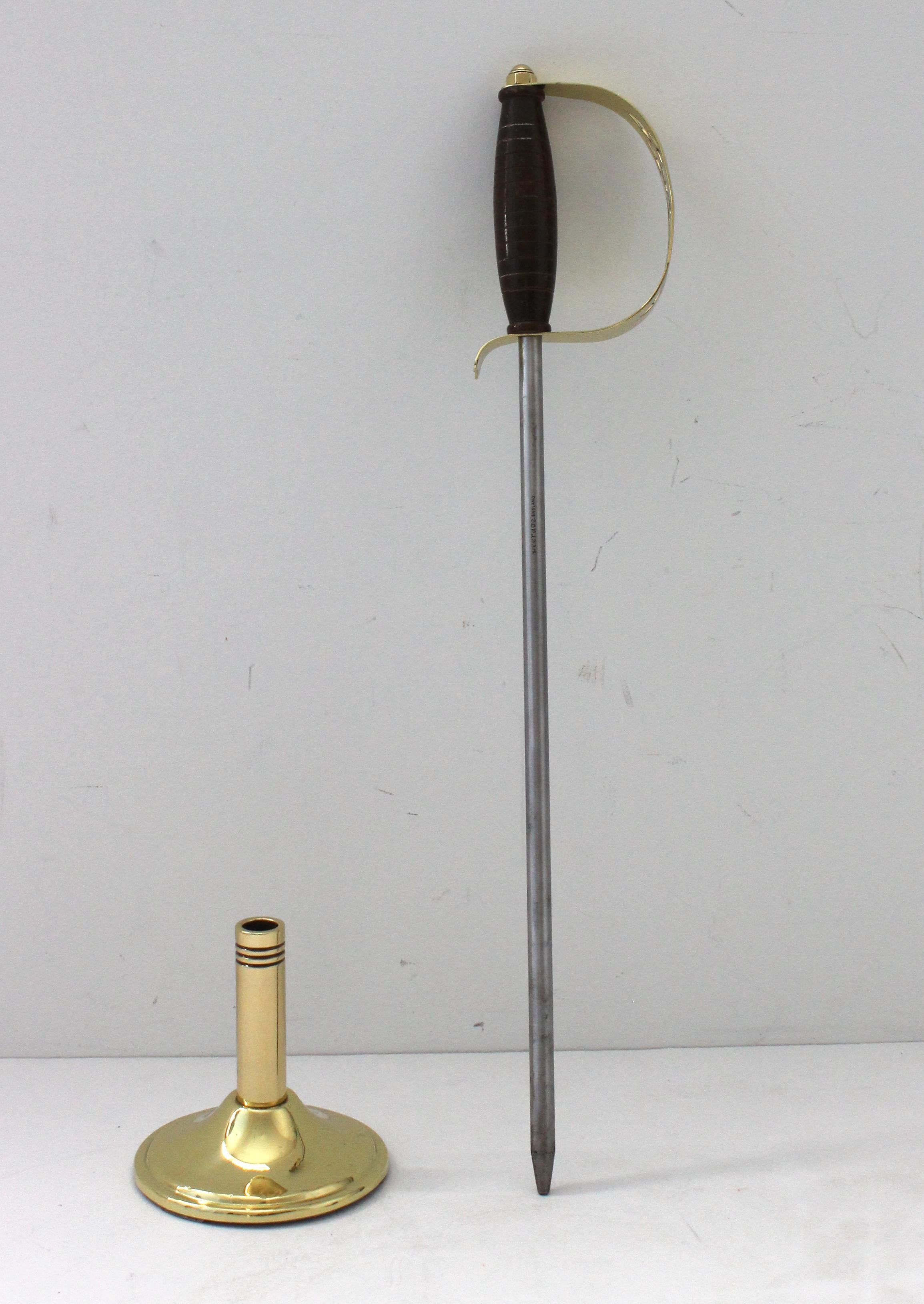 Fireplace Poker Sword Form by Peerage of England In Good Condition For Sale In West Palm Beach, FL