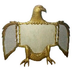 Fireplace  Screen Bronze or Brass Eagle-Sparks, Spain, Early 20th Century