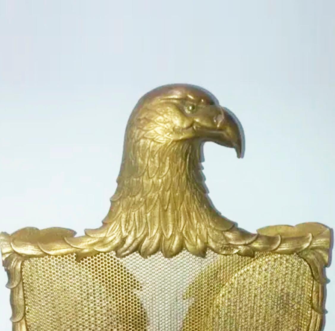 Fireplace  Screen Bronze or Brass Eagle-Sparks, Spain, Early 20th Century 3