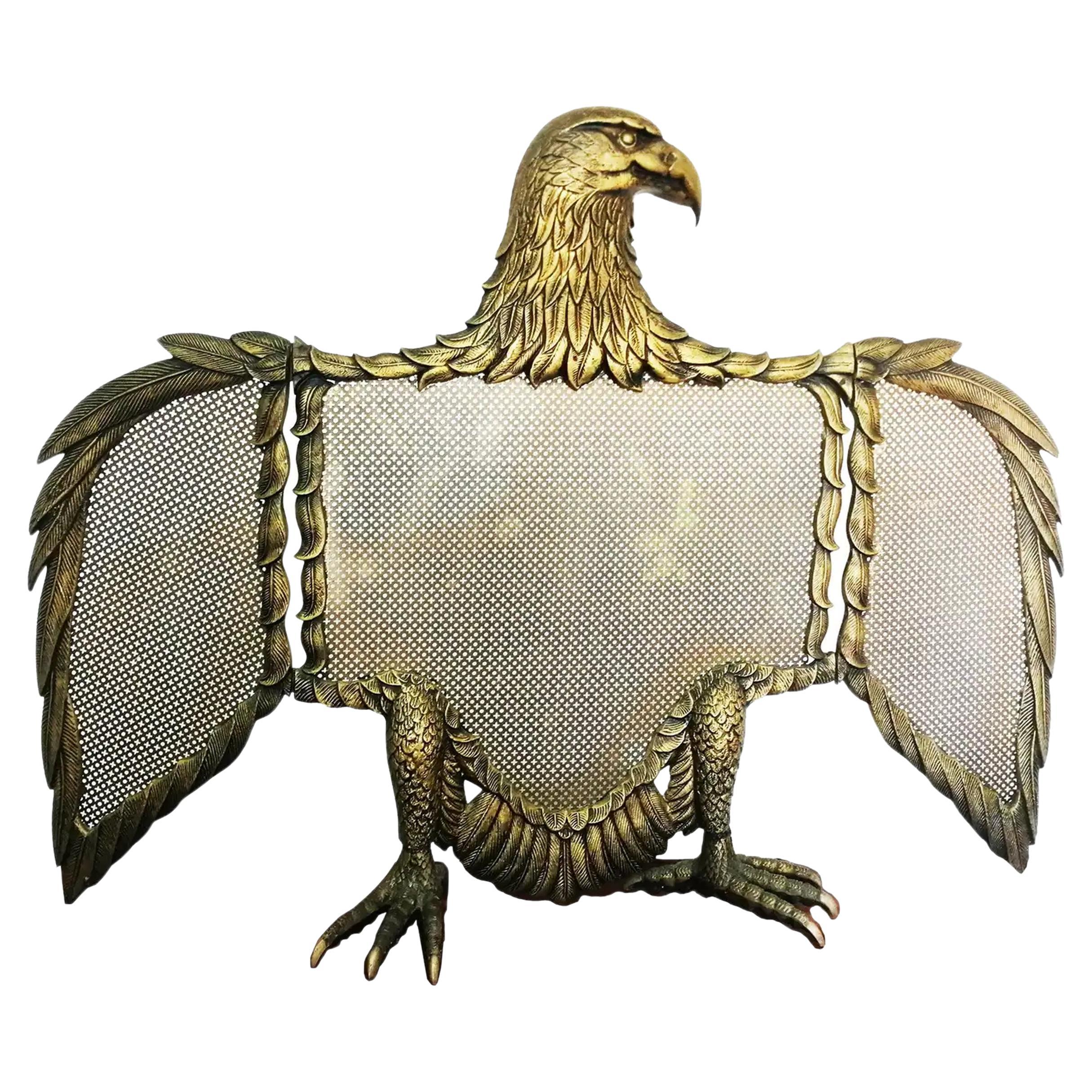 Fireplace  Screen Bronze or Brass Eagle-Sparks, Spain, Early 20th Century 5