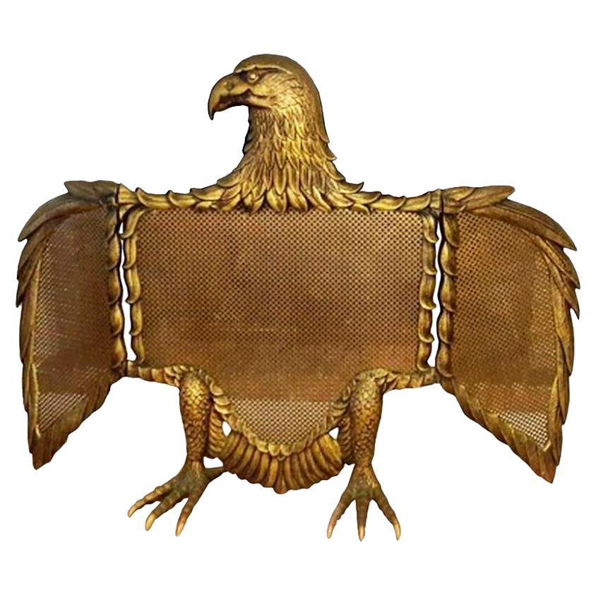 Fireplace  Screen Bronze or Brass Eagle-Sparks, Spain, Early 20th Century 1