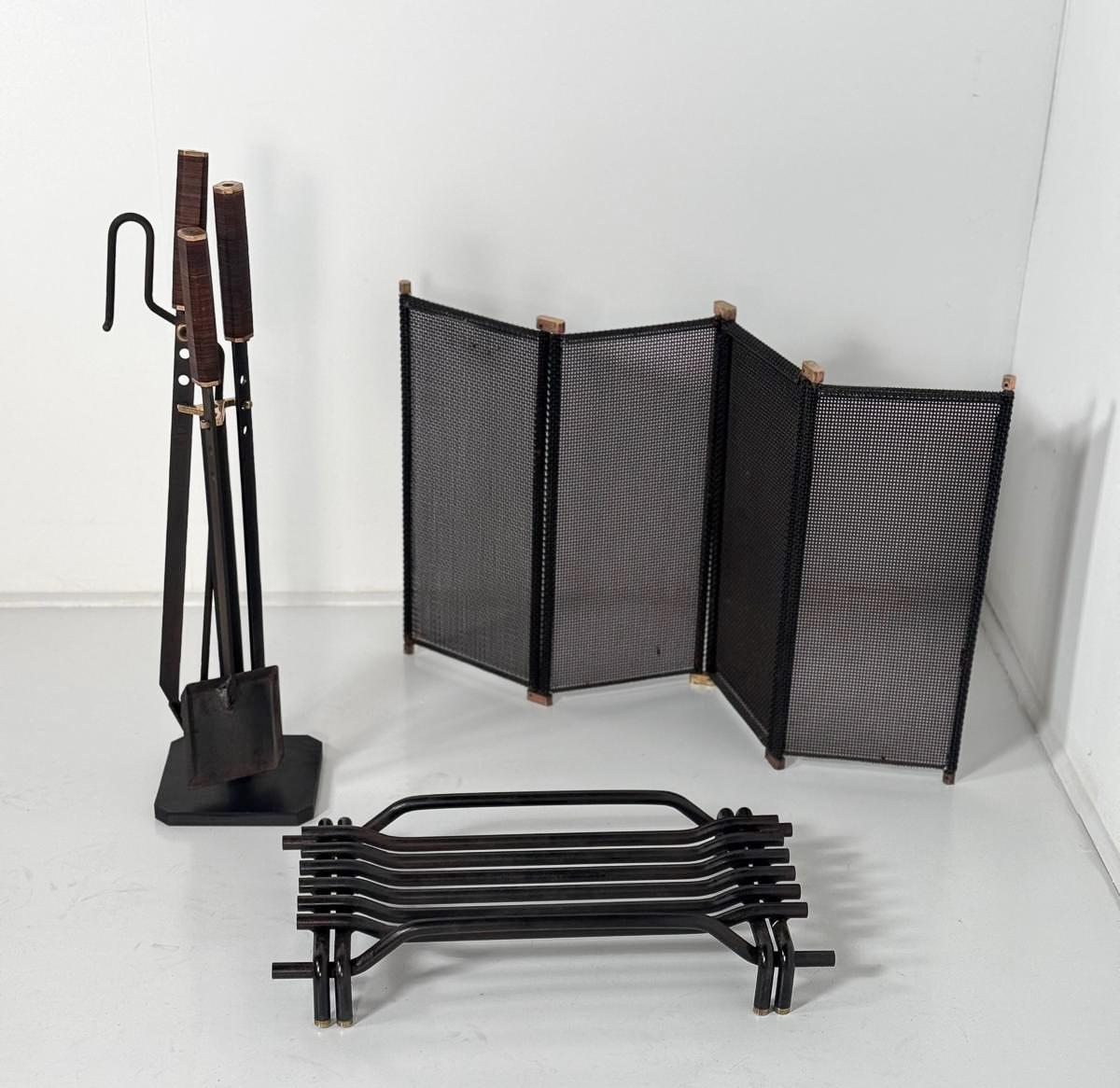 Ensemble de cheminée par Afra et Tobia Scarpa, Italie Bon état - En vente à Brussels, BE