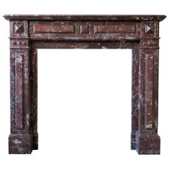Antique Fireplace-Surround in Belgian Rance Marble