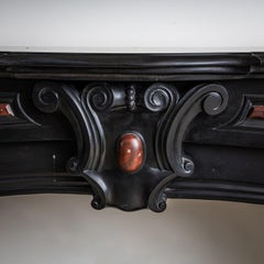 Fireplace Surround in Black Stone, France, 19th Century