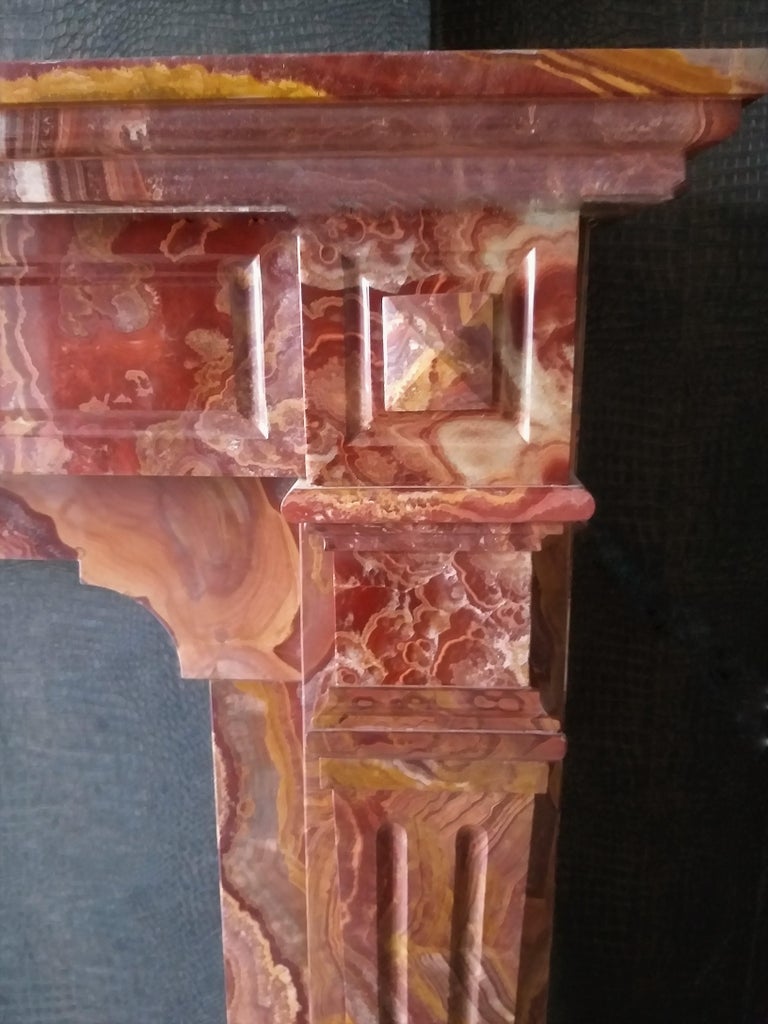 FireplaceSurround in Stunning MarbleOnyx For Sale at 1stDibs