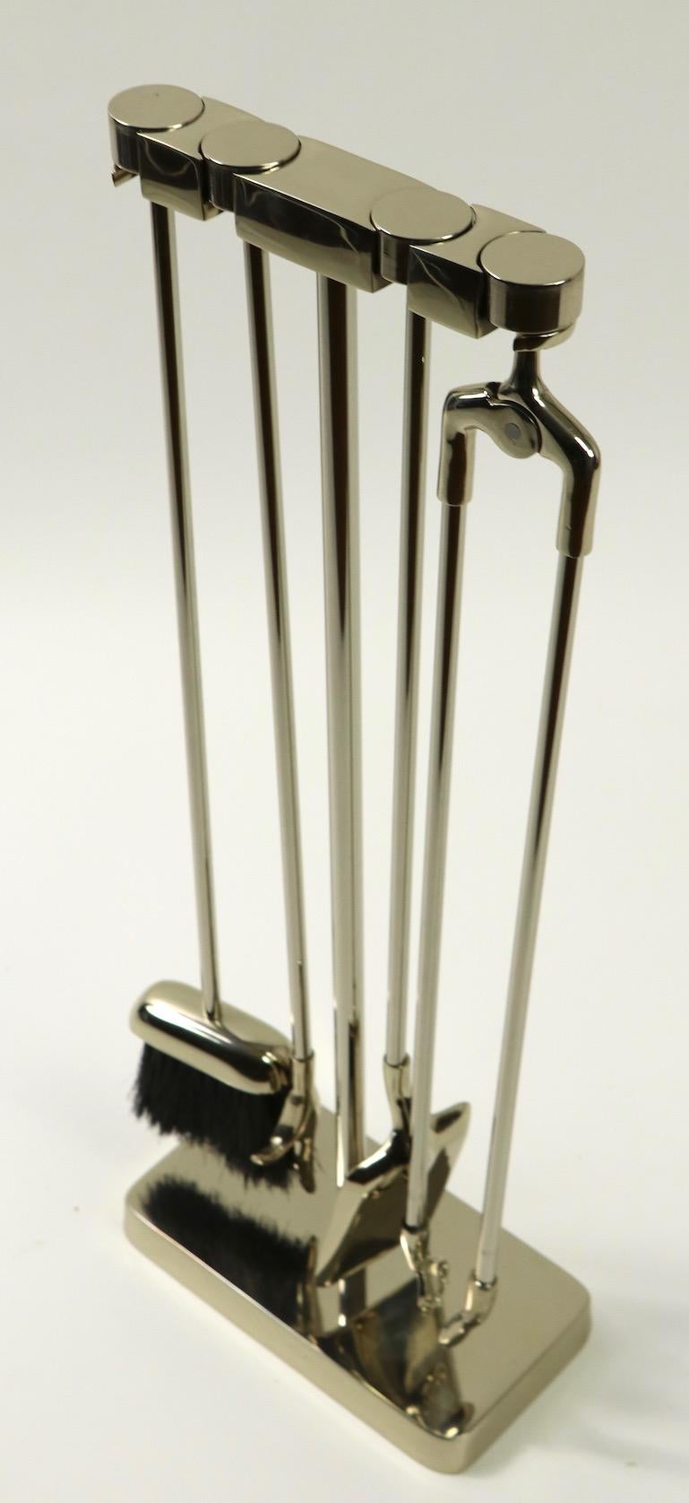 20th Century Fireplace Tool Set Mínima by Nancy Ruben for Virginia Metalcrafters