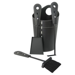 Fireplace Tool sets metal and leather AMBLY