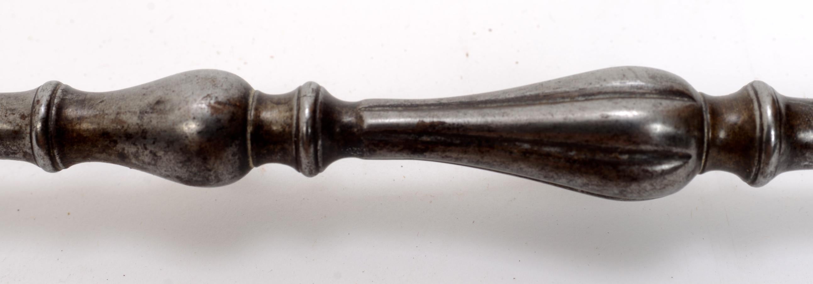 Fireplace Tools, Polished Steel, Late 18th-Early 19th Century For Sale 3