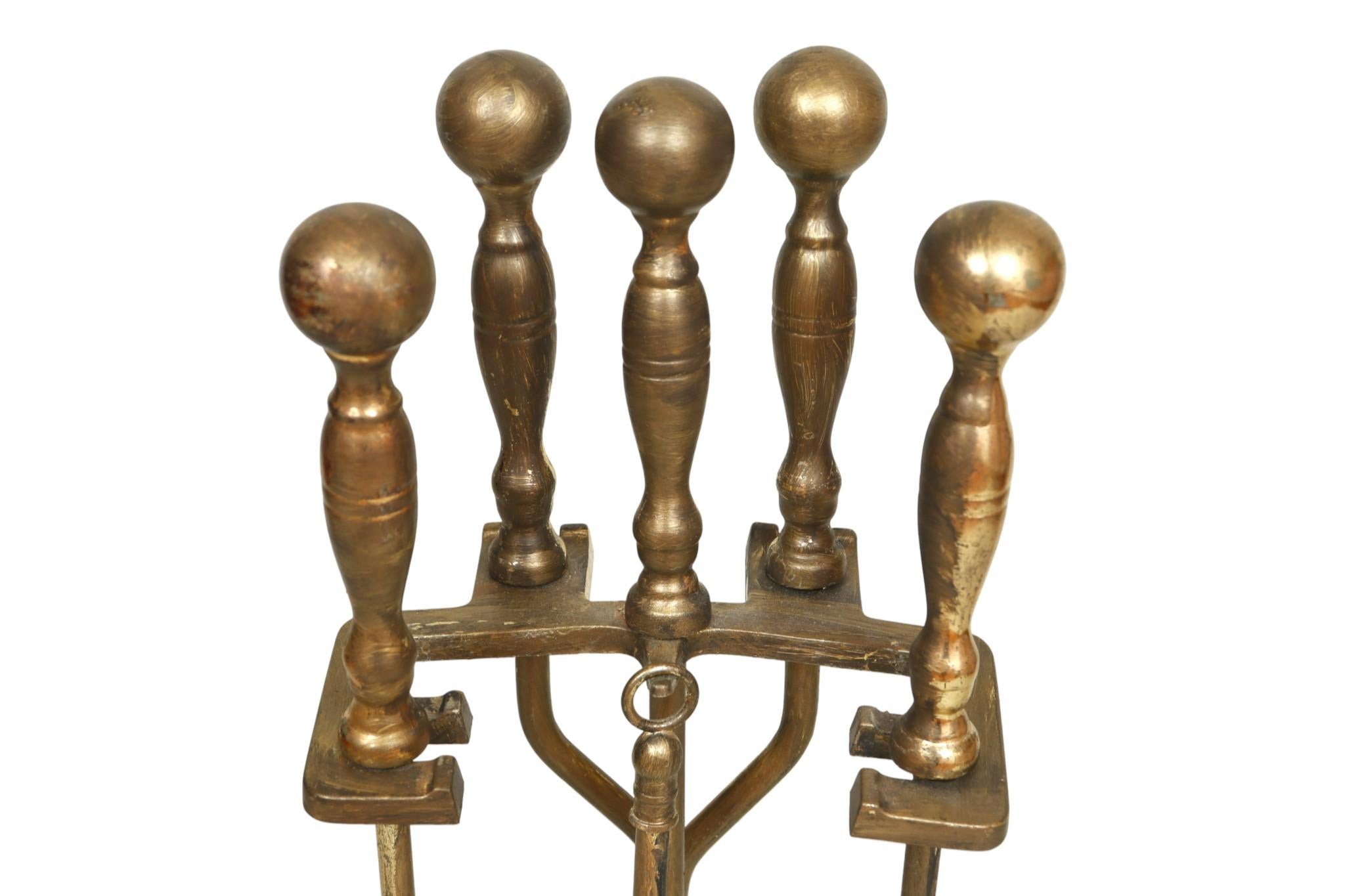 Fireplace Tools Set In Good Condition For Sale In Bradenton, FL