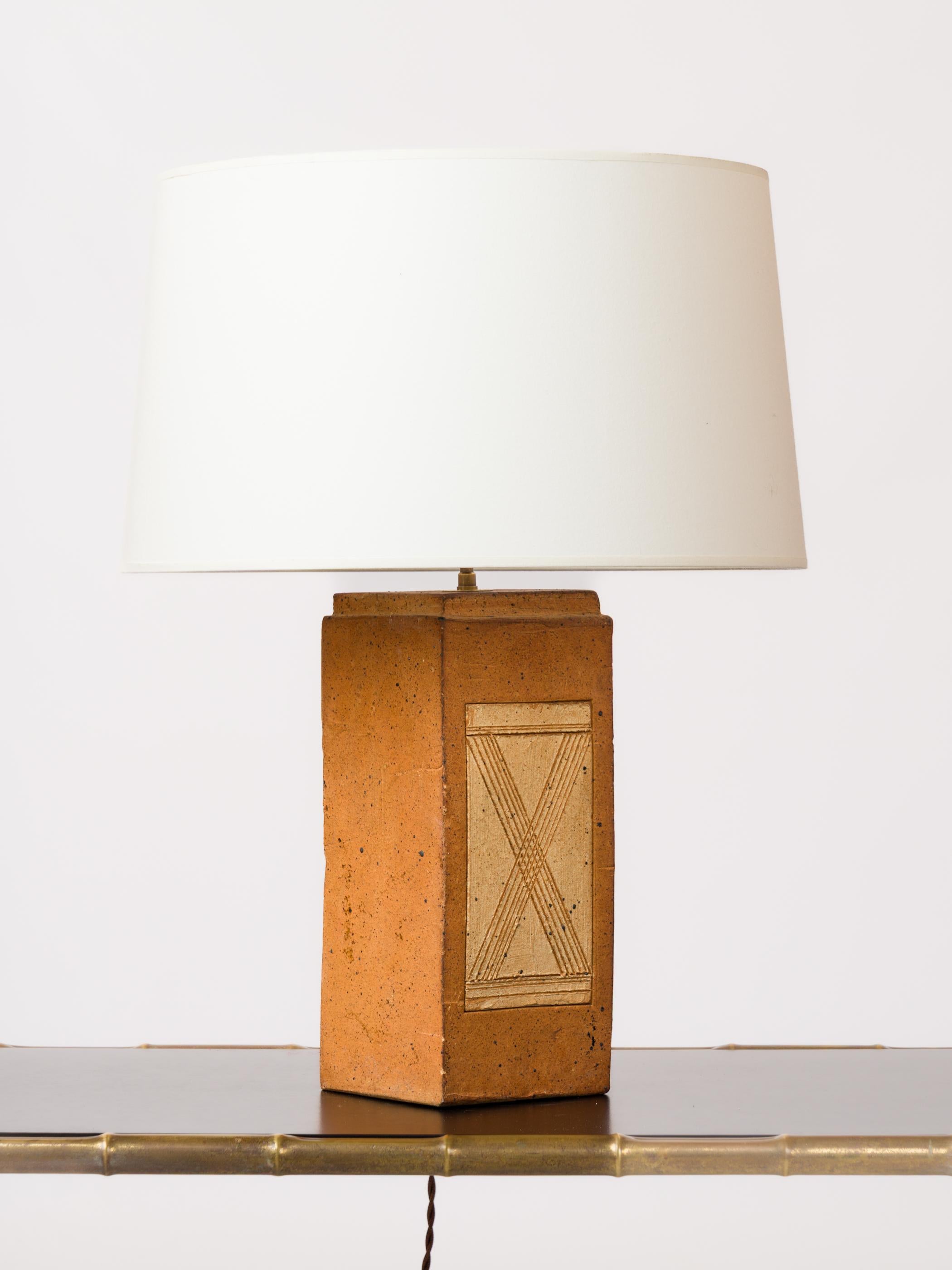 Firesand Decorative Lamp att. to La Borne - France 1970's For Sale 4