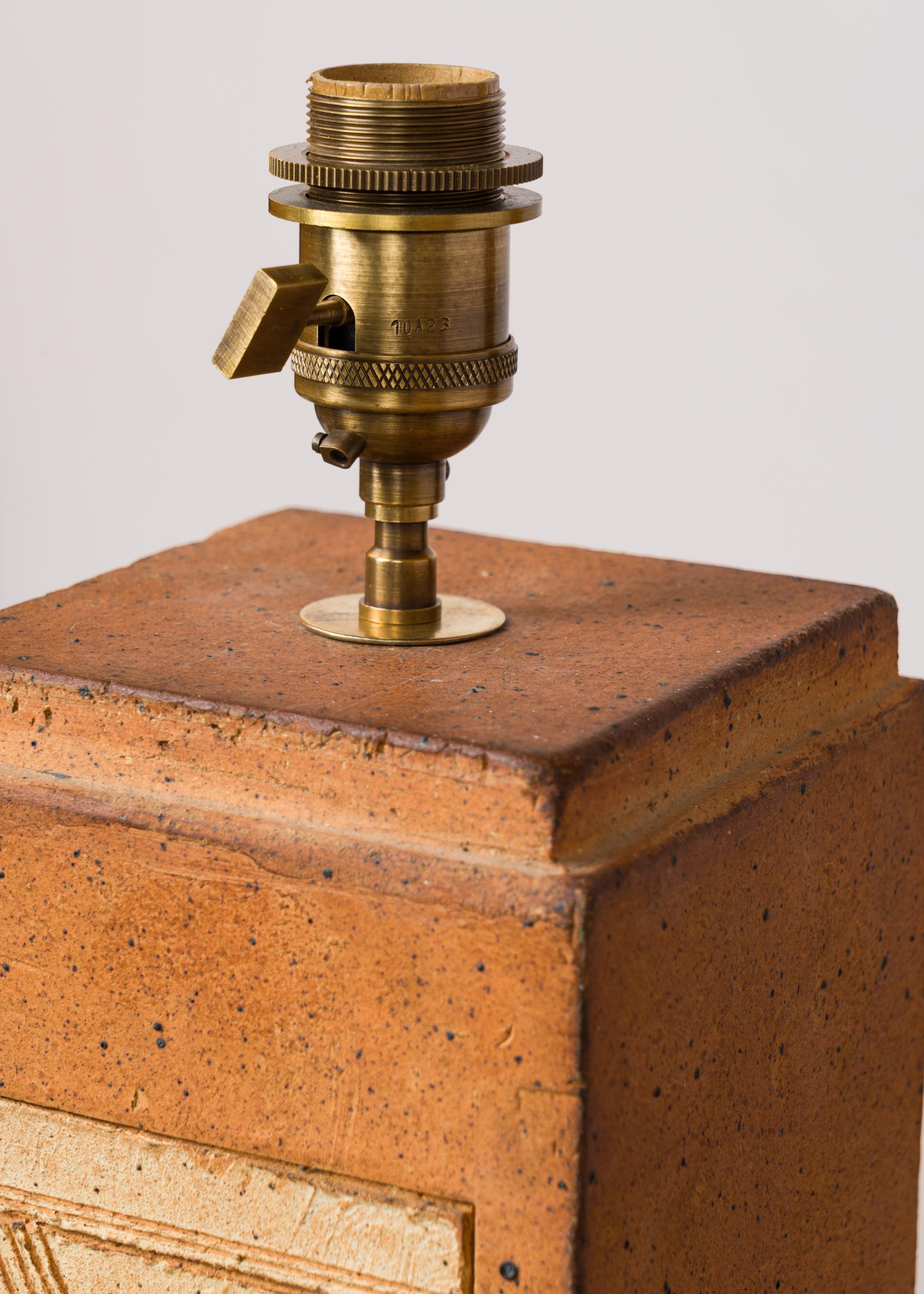 French Firesand Decorative Lamp att. to La Borne - France 1970's For Sale