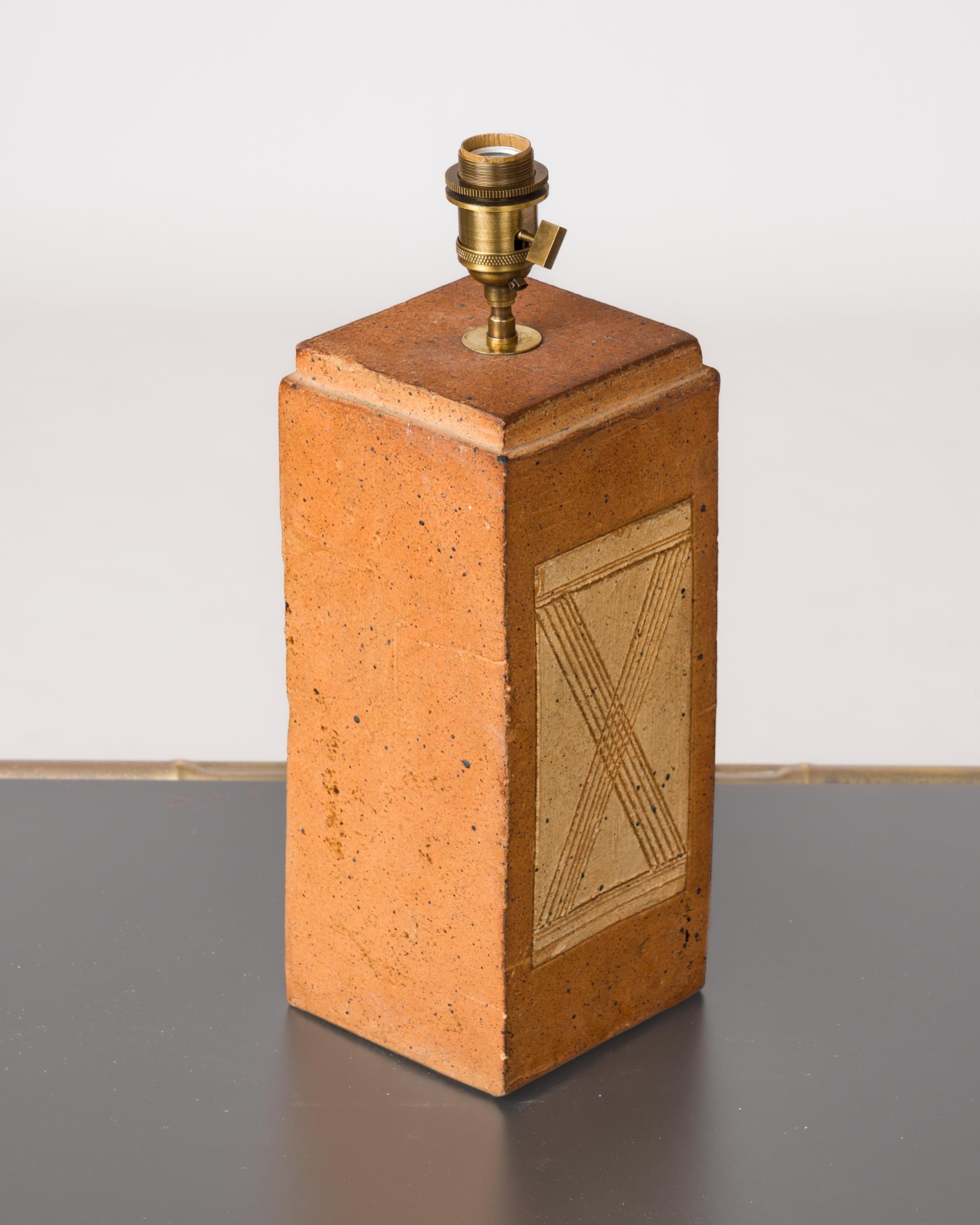 Firesand Decorative Lamp att. to La Borne - France 1970's For Sale 1