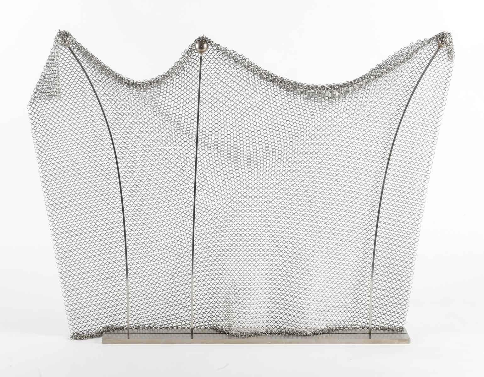 Modern Firewall, Sculpture, Steel and Chainmail, Design, 1980-1990. For Sale