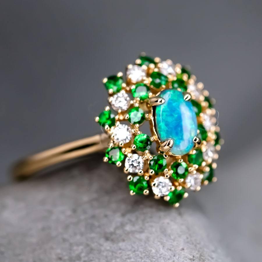 Fireworks - Australian Black Opal & Diamond Engagement Ring 18K Yellow Gold



Design name: Fireworks!
A rare, colorful beauty that gleams like fireworks.

Design Idea:
Explore the stunning brilliance of a 0.29 ct Lightning Ridge black opal