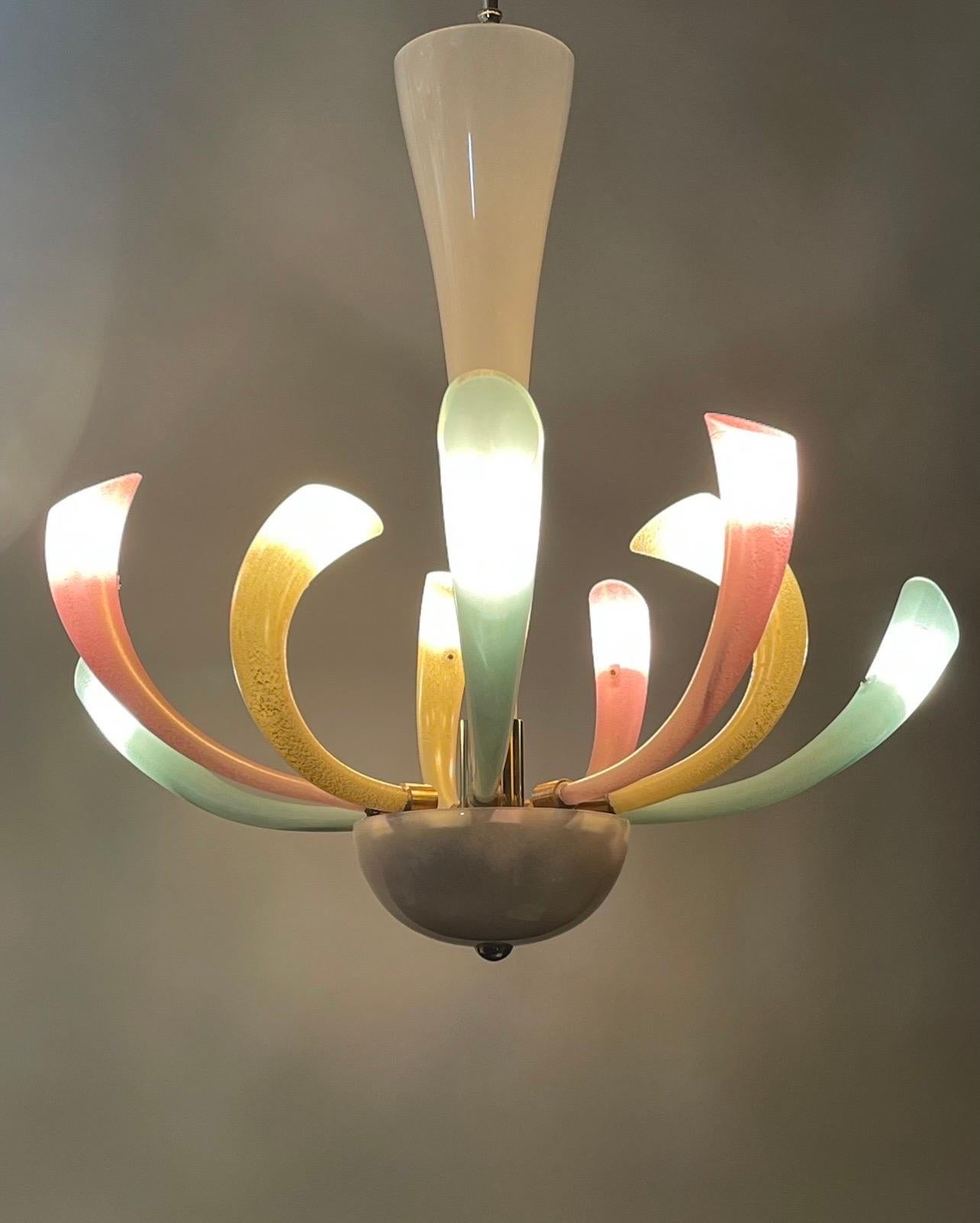 Late 20th Century Fireworks Murano Glass Chandelier by Barovier & Toso, 1980s