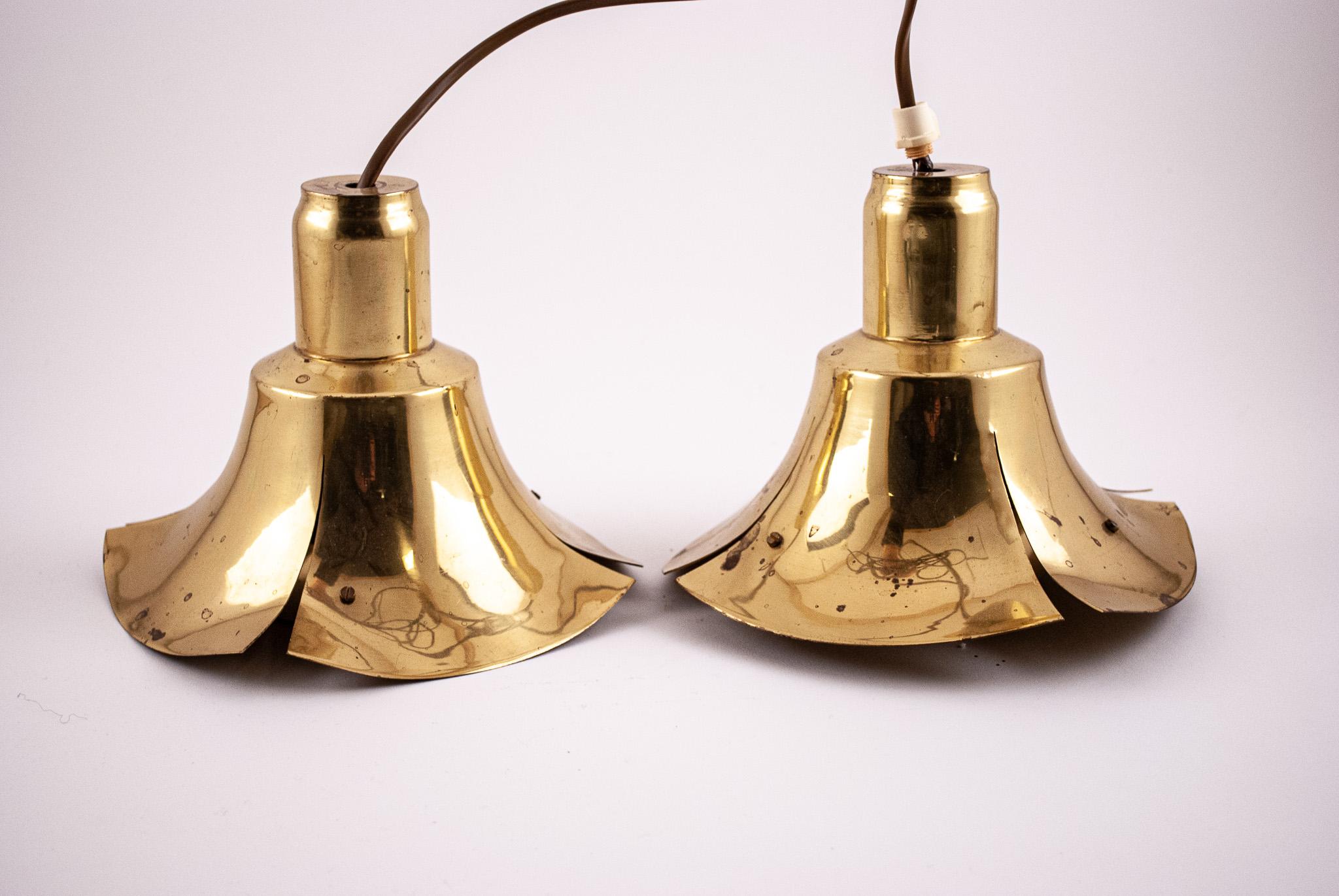 Brass lamps for Firma Lars Holmström