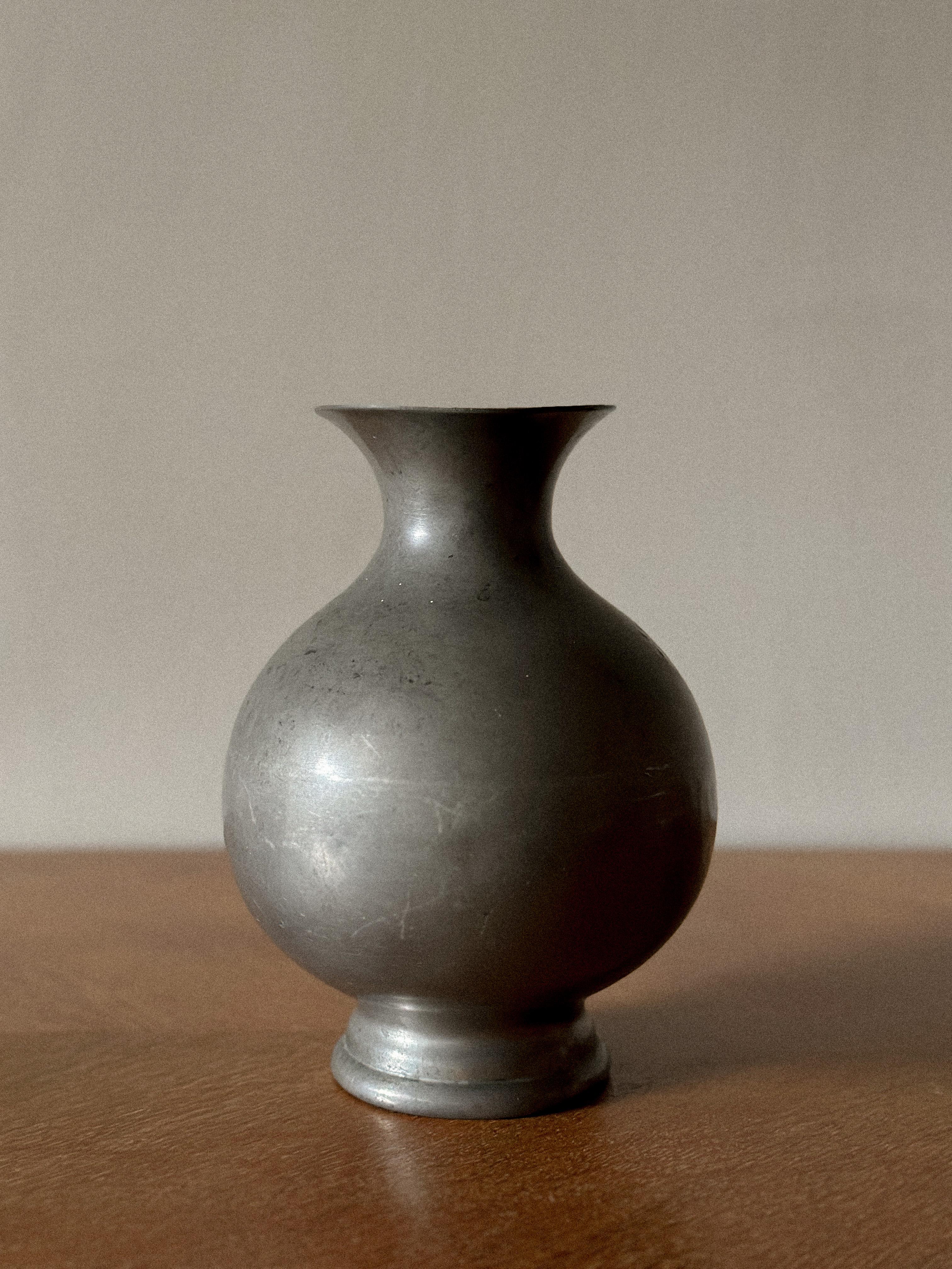 Mid-Century Modern Firma Svenskt Tenn (Sweden, 1924), A Pewter Vase, Stockholm 1934  For Sale