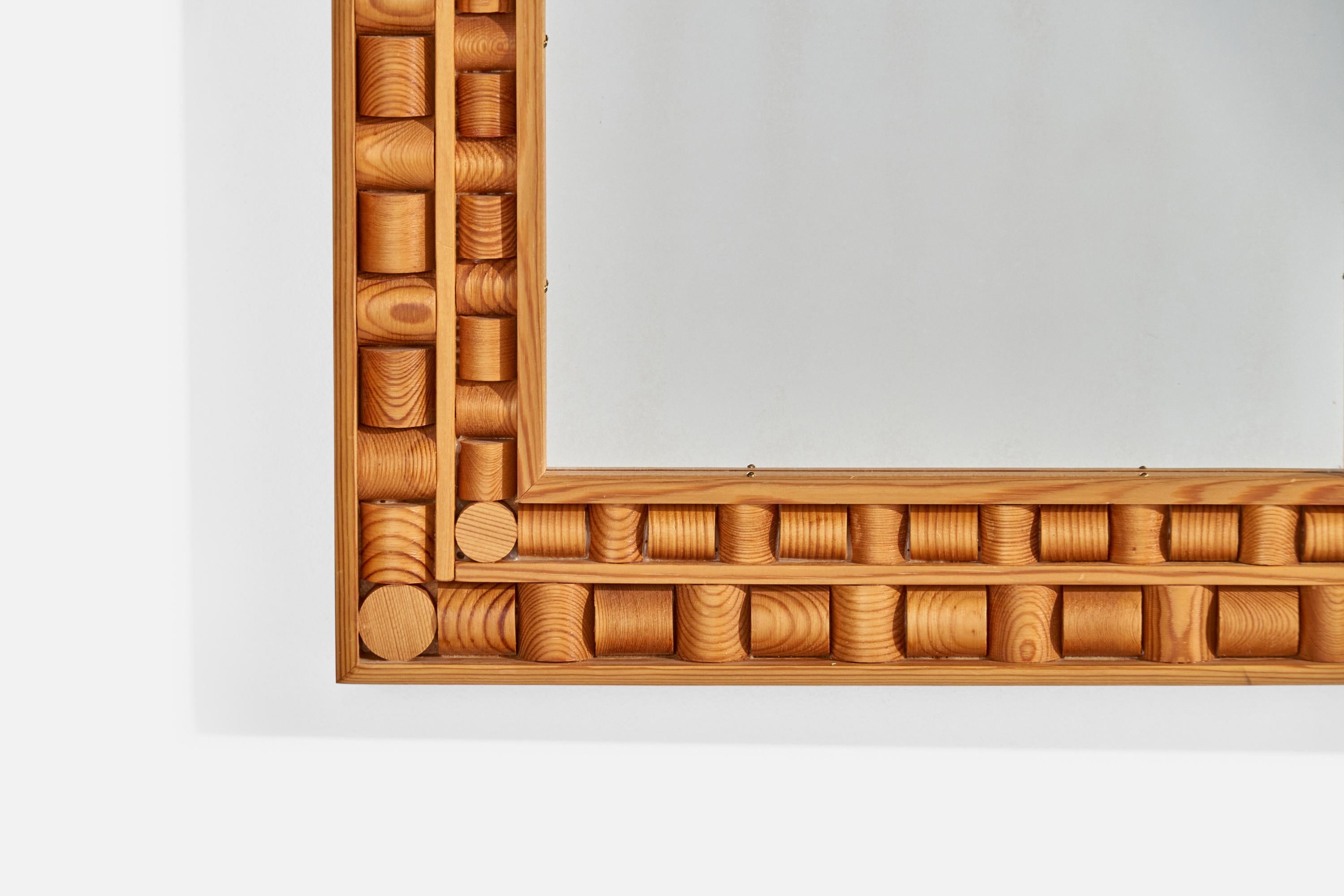 Pin Firma Träslöjd, miroir mural, pin, Suède, 1970 en vente