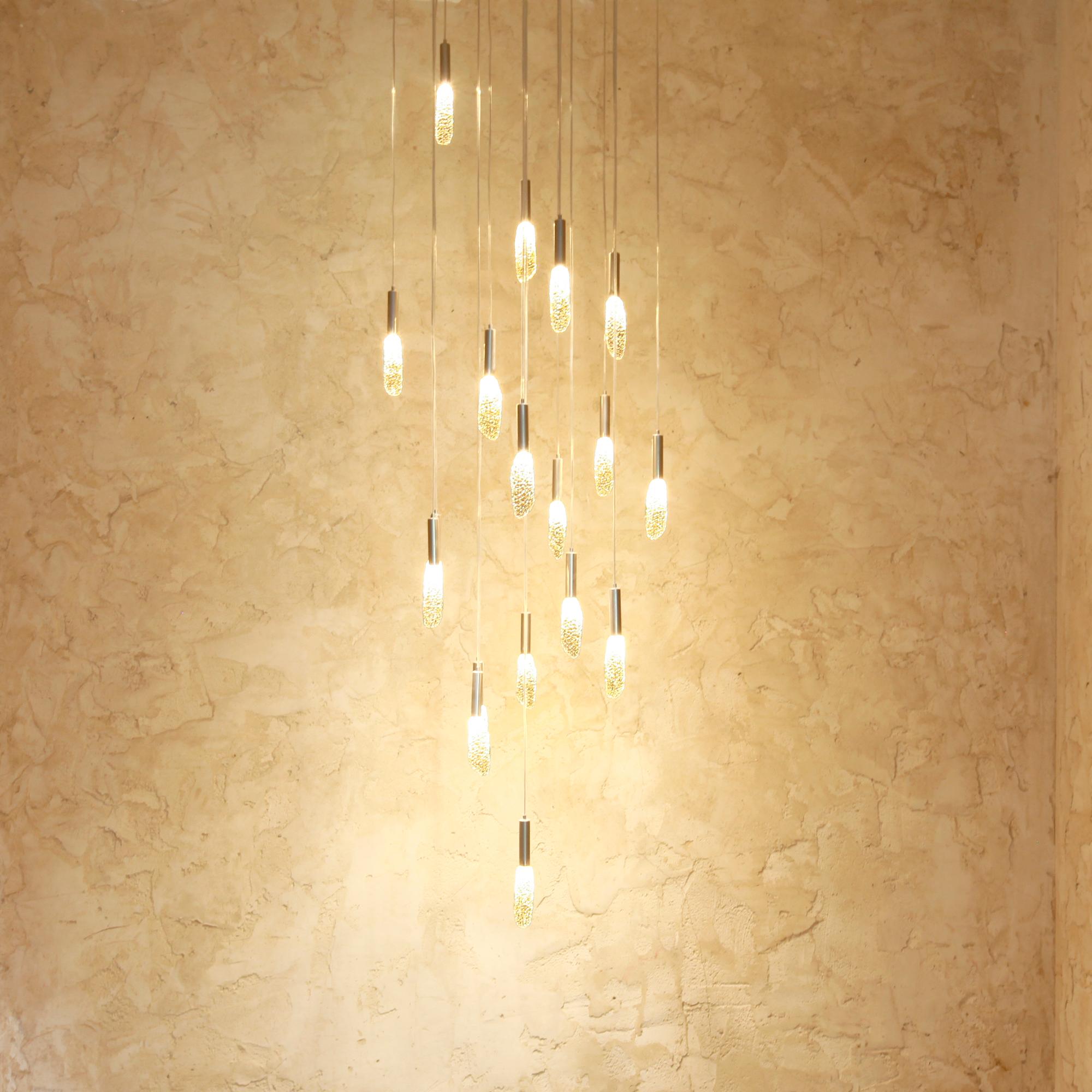 Firmament-1 'Gold' by Ango, Handcrafted Chandelier for 21st Century For Sale 1