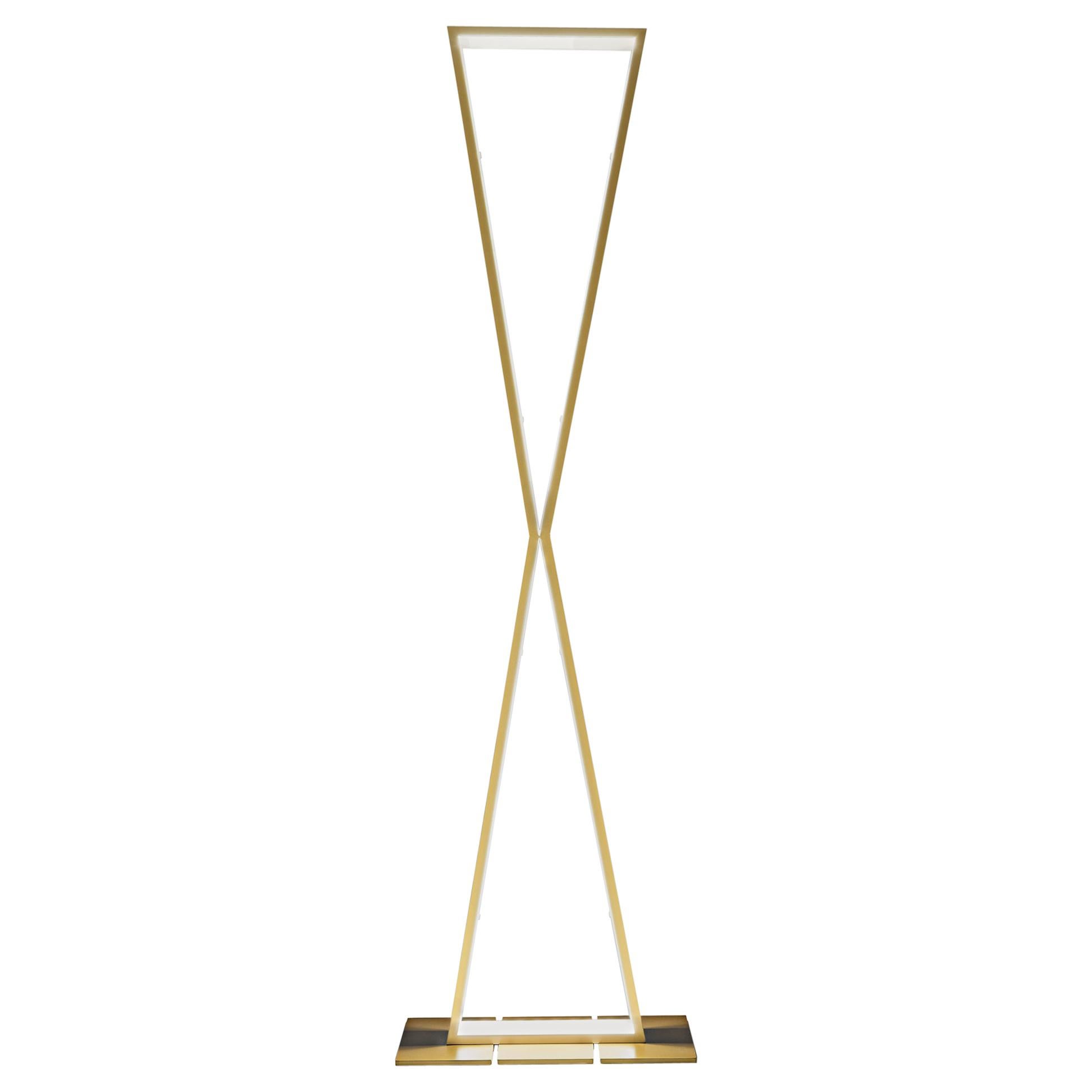 Firmamento Milano Anodized Gold Xlight Floor Lamp by Michele Reginaldi