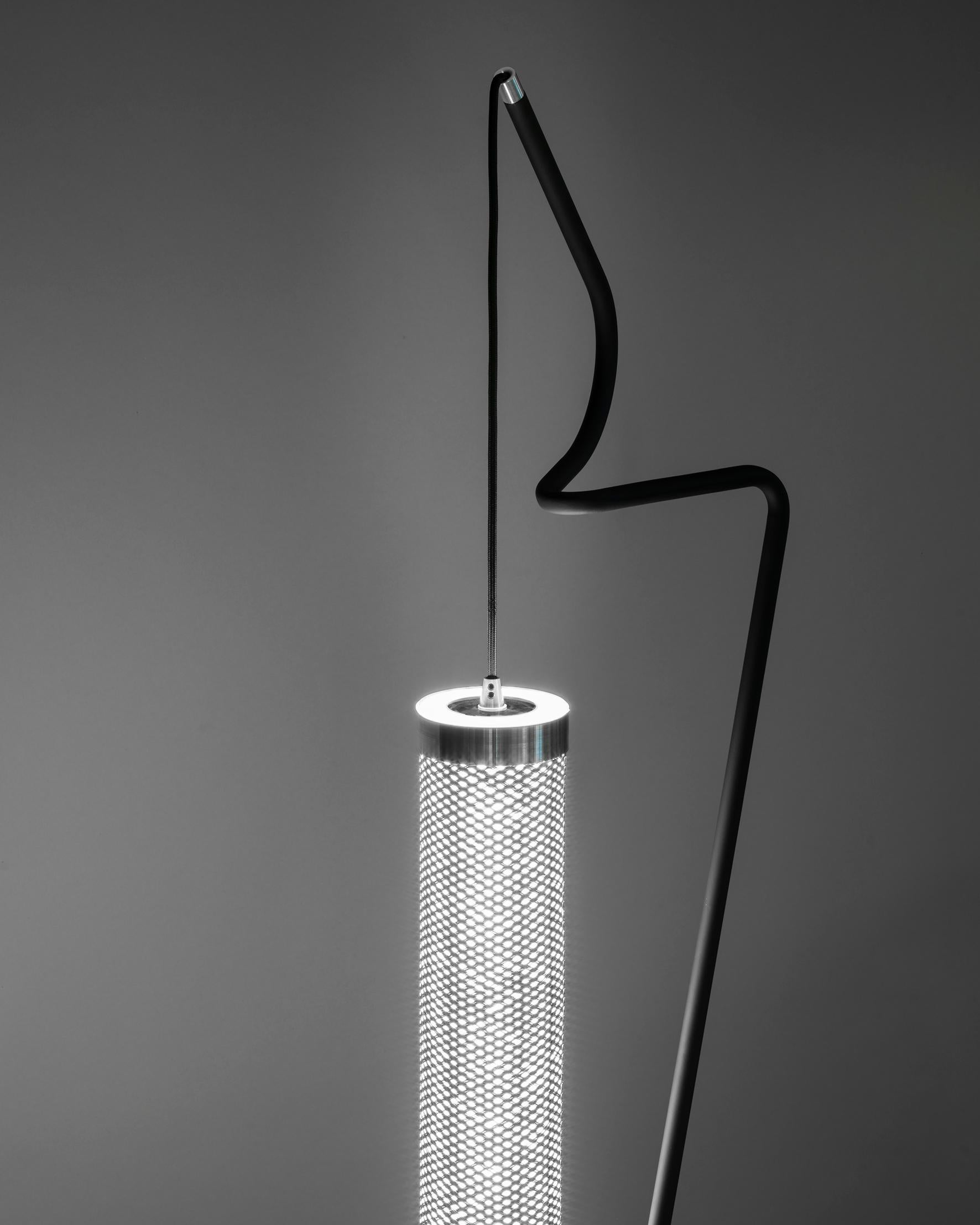 Modern Firmamento Milano Black Kate Floor Lamp by Benedetta Miralles Tagliabue For Sale