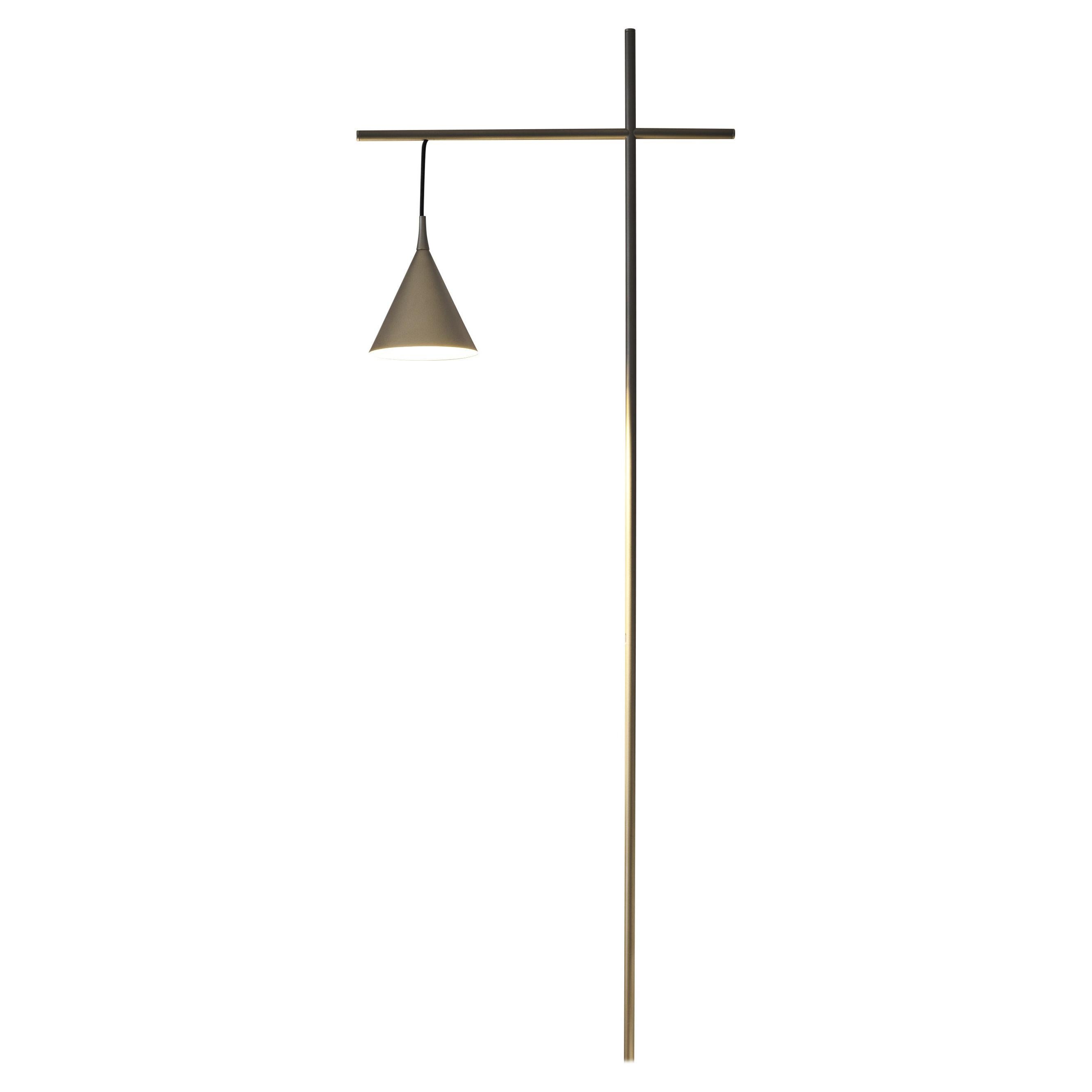 Firmamento Milano Cono Lecture Floor Lamp in Gold by Carlo Guglielmi For Sale