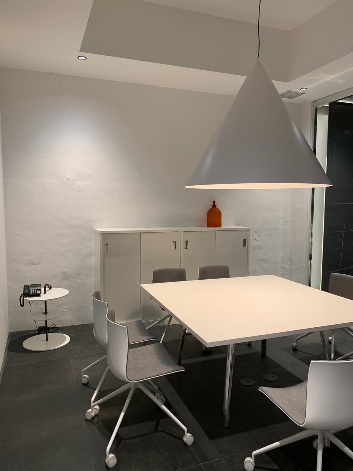 Varnished Firmamento Milano Medium White Servoluce Floor Lamp by Park Associati For Sale