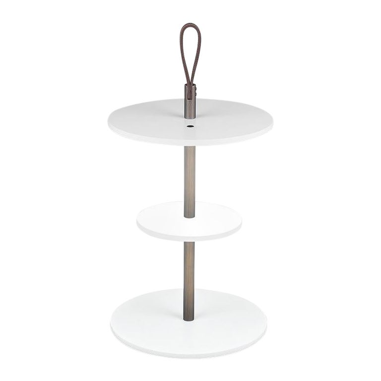 Firmamento Milano Pequeña Lámpara de Mesa Servoluce Blanca by Park Associati