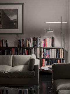 Firmamento Milano Tambu LED Lecture Floor Lamp in Black by Carlo Guglielmi