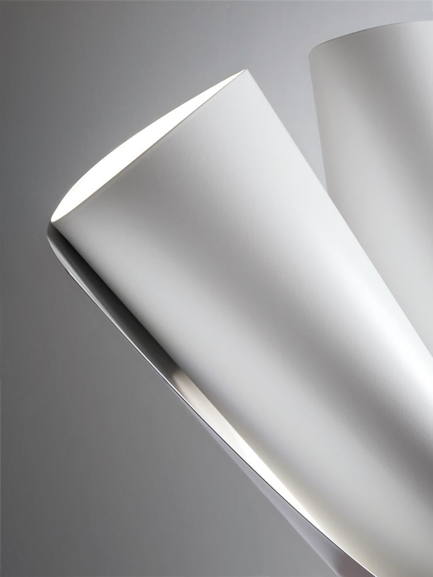 Moderne Firmamento Milano White Ginevra lampe de table par Michele Reginaldi en vente